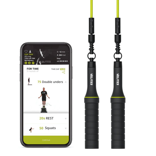 Скакалка с утяжелителями и приложением для тренировок. Velites Earth 2.0